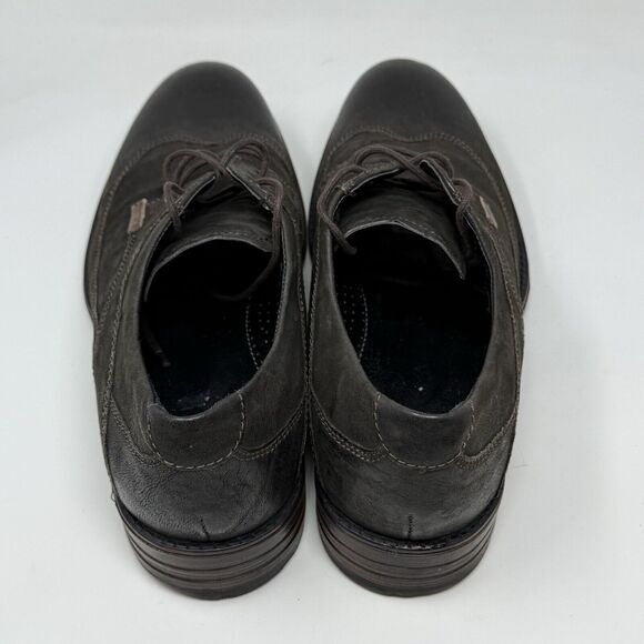 Clarks Denton Dane Derby Shoes Mens 10 M Brown Nubuck Leather Wingtip Oxford - Picture 10 of 15